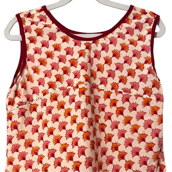 FabIndia XS Block Print Cotton Tunic Dress – Boho Indie Cottagecore Cotton - Picture 2 of 6